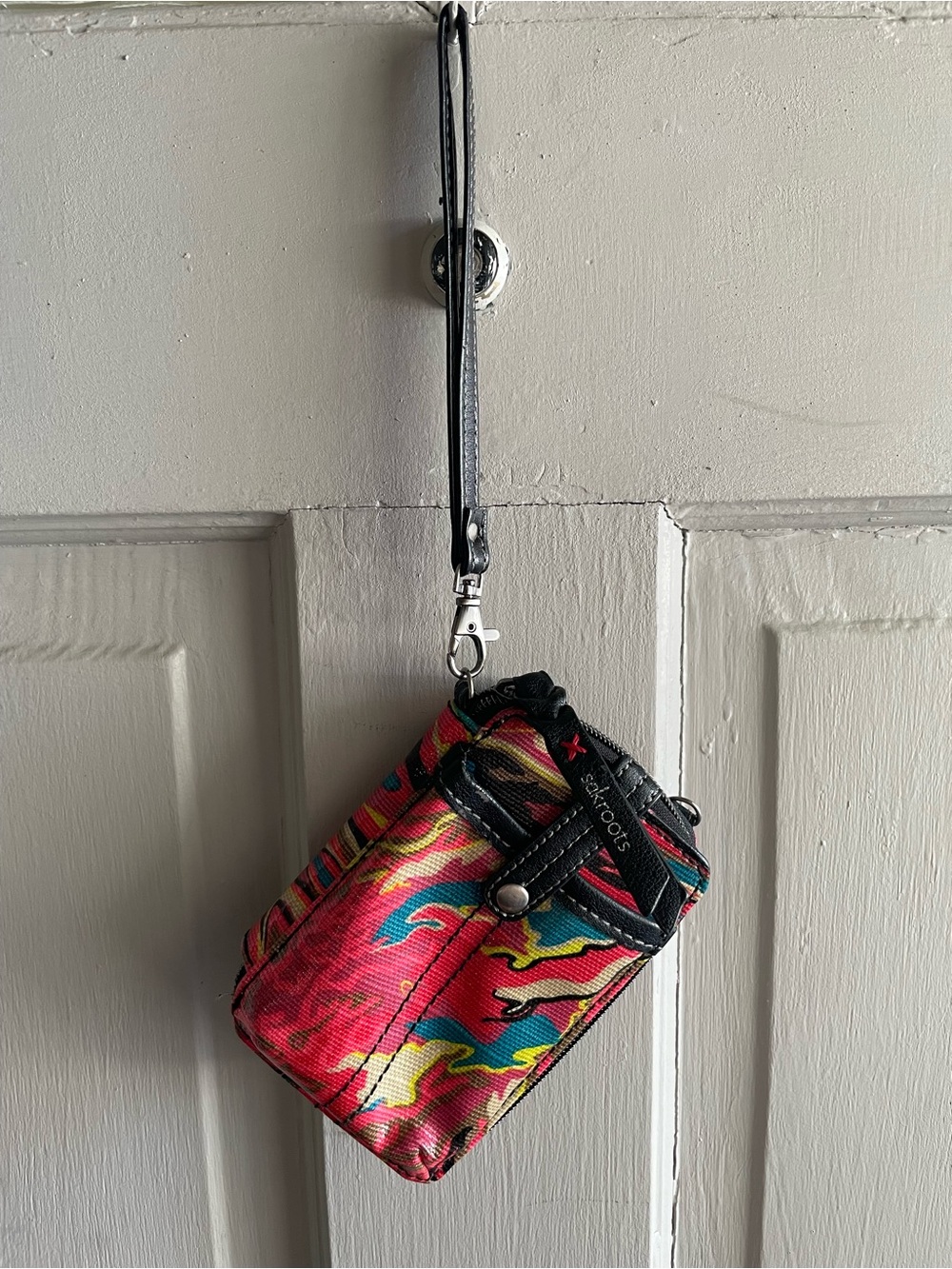 Sakroots Bright Multicolor Wristlet Wallet Bag
